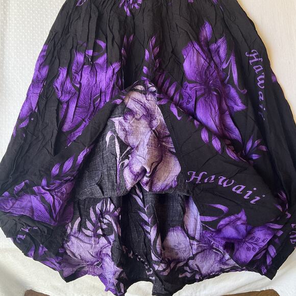 Unity Trading Women Dress ONE SIZE FITS ALL Purple Floral Sundress Hawaiian - Picture 7 of 8